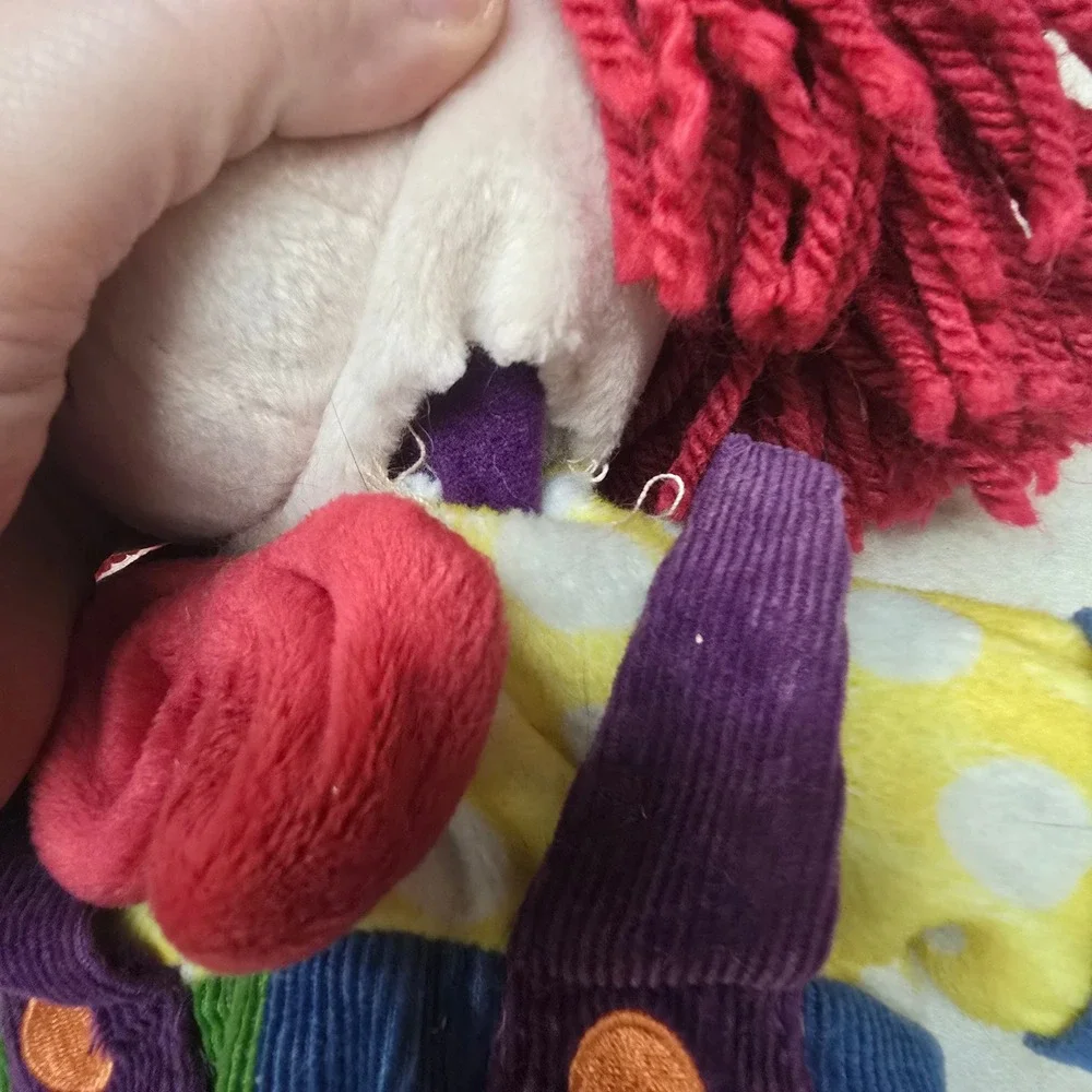 Vintage Gymboree Play & Music Clown Hand Puppet Corduroy Plush 2004 Colorful 15